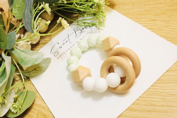 Green Floral Teether